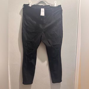 Black American eagle distressed jeans